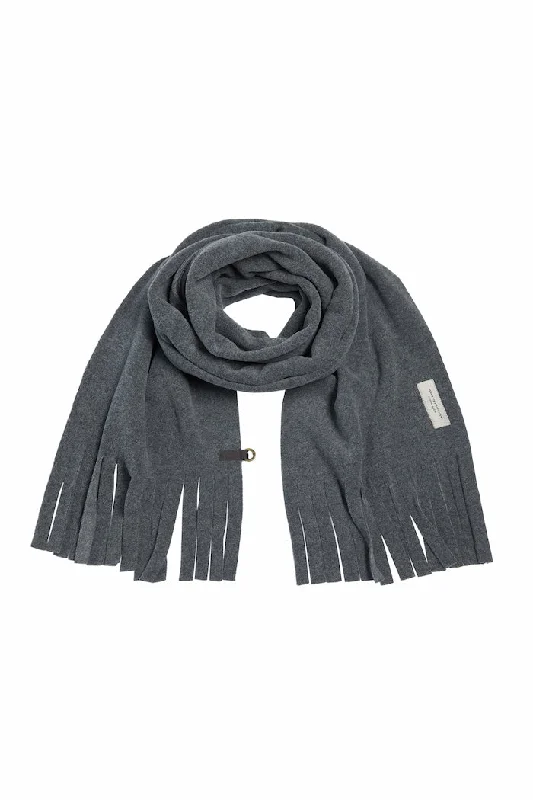 SCARF W/ FRINGES - 4107 - GREY