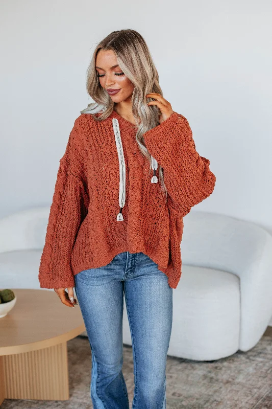 Ranelle Knit Pullover - Burnt Orange