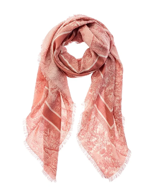 Dior Toile de Jouy Sauvage Wool & Silk-Blend Scarf