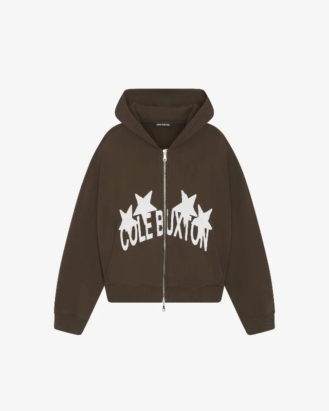 4 STAR ZIPPED HOODIE