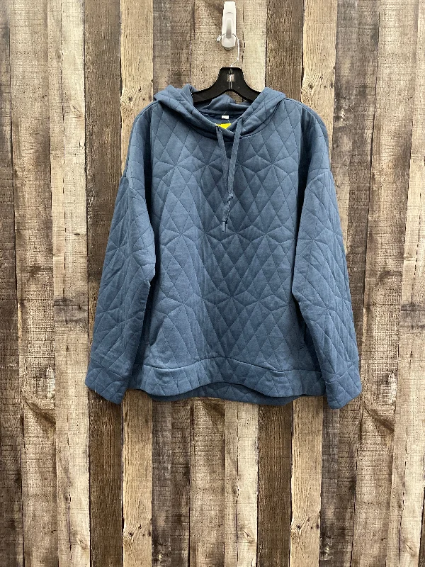 Athletic Sweatshirt Hoodie By Rbx In Blue, Size: Xl