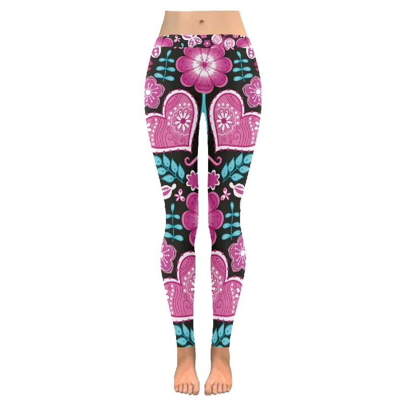 Zenzzle flowers birds pattern ladies outdoor Leggings plus size:XXS-5XL