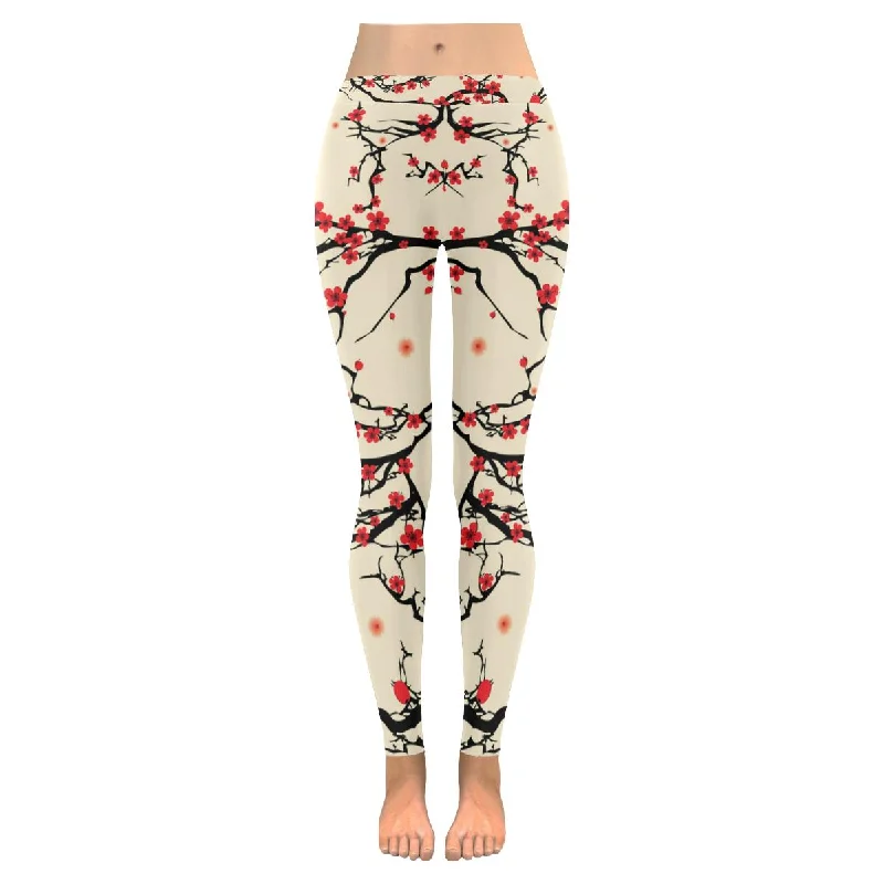 Zenzzle graphic sakura floral Ladies outdoor Leggings plus size:XXS-5XL