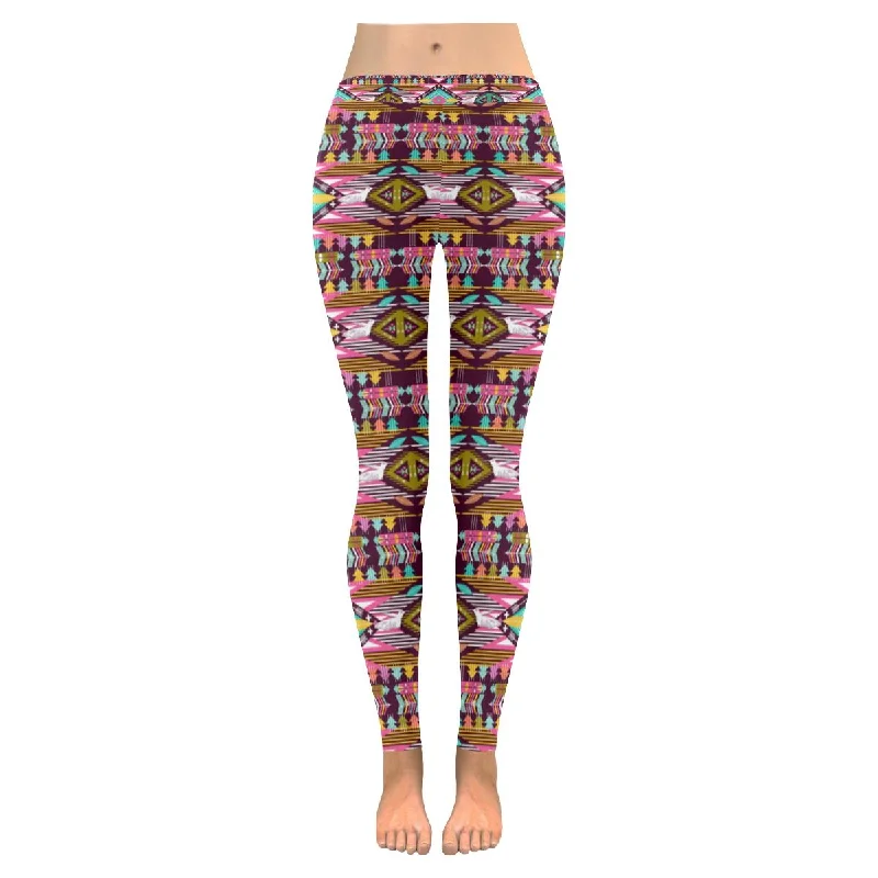 Zenzzle colorful aztec printLow Rise Ladies outdoor Leggings XXS-5XL