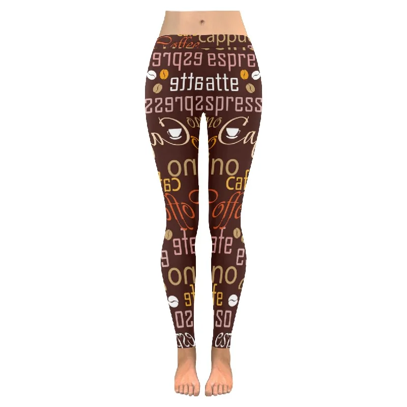 Zenzzle Coffee name print Ladies yoga outdoor Leggings(XXS-5XL)