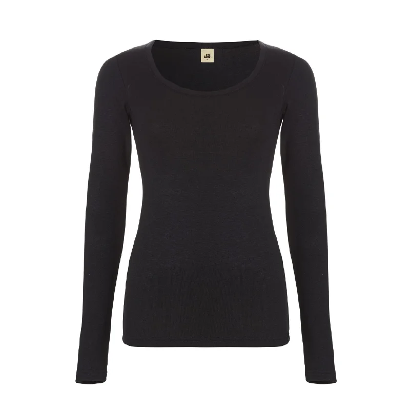 Shirt  LS round neck 60383 090 black