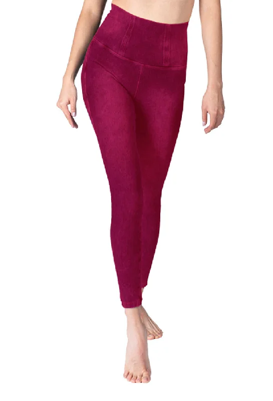 Legging Stretch Control Algodón Premium Vino