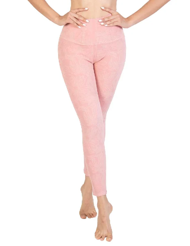 Legging Stretch Control Algodón Premium Rosa Palo Print