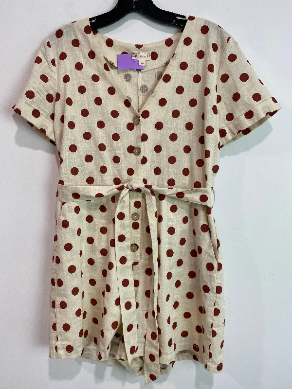 Cream Romper Hem & Thread, Size M