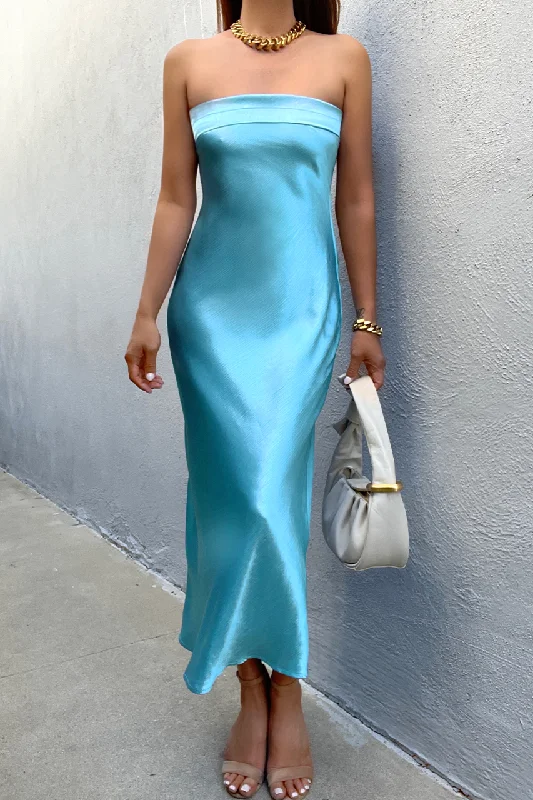 Leila Slip Dress - Aqua