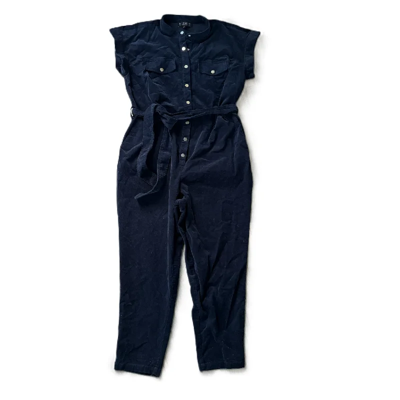 Jumpsuit By Eloquii In Navy, Size: 1x