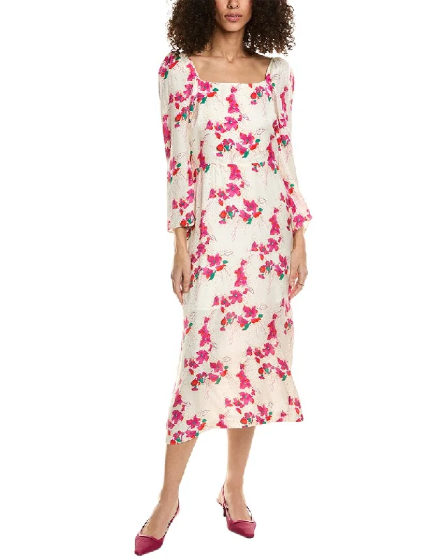 ba&sh Elbow Sleeve Midi Dress