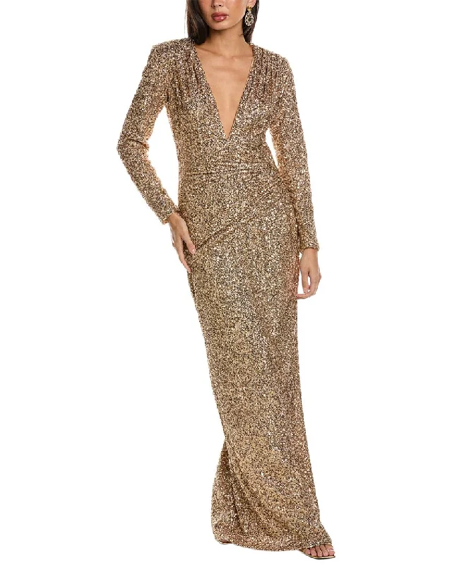 SHO by Tadashi Shoji Embroidered Gown