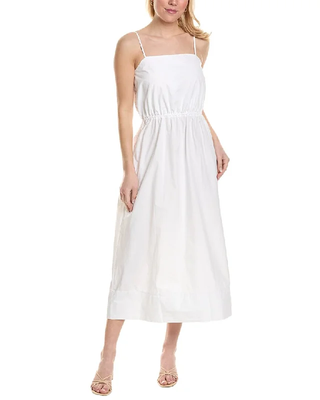 Stateside Heavy Poplin Open Back Sleeveless Midi Dress