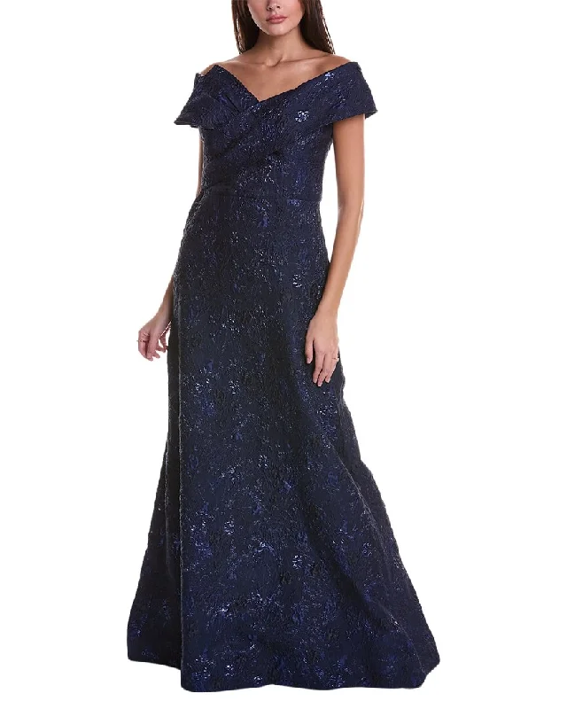 Teri Jon by Rickie Freeman Jacquard Gown