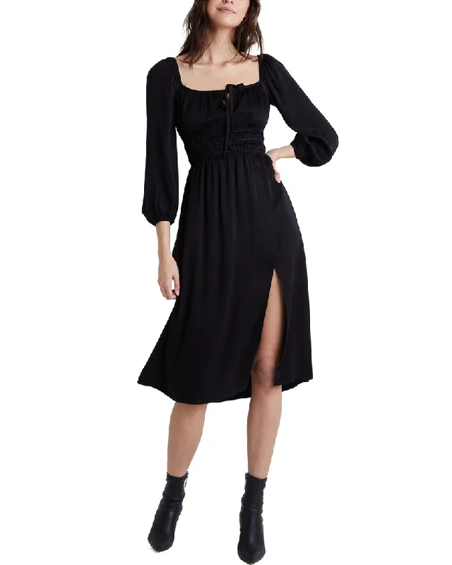 Bella Dahl Ruched Midi Dress With Slit