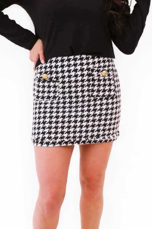 Cavalli Skirt In Houndstooth