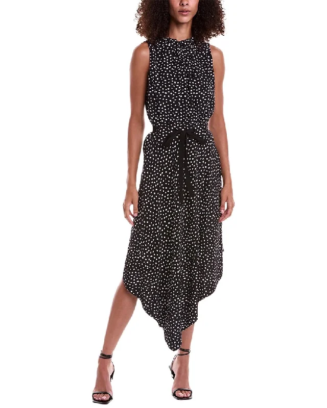 Jason Wu Asymmetrical Silk Midi Dress