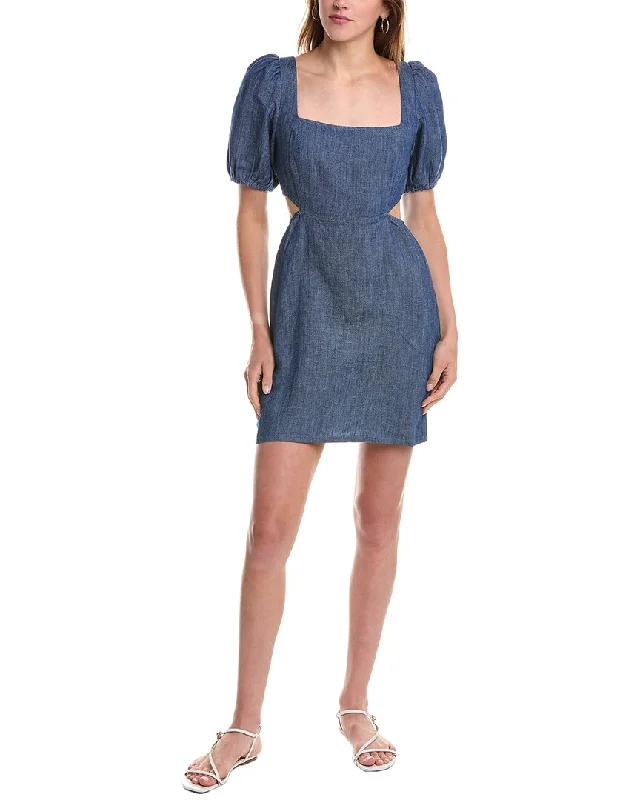 Lucy Paris Alyla Linen-Blend Mini Dress