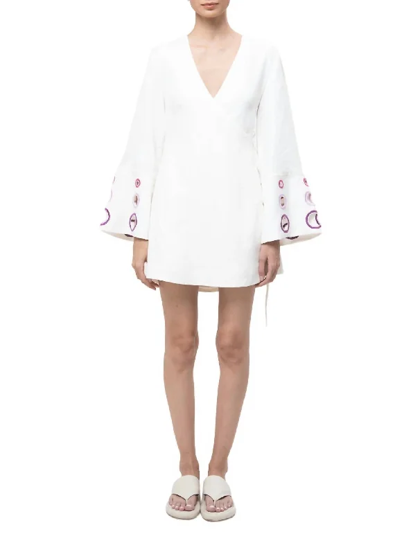 Magen Tunic Mini Dress In White