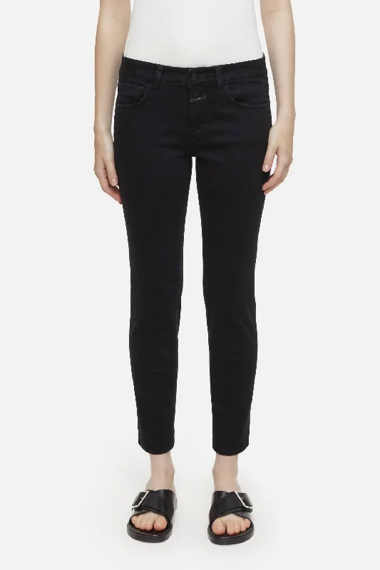 Slim Mid Waist Jeans In Black