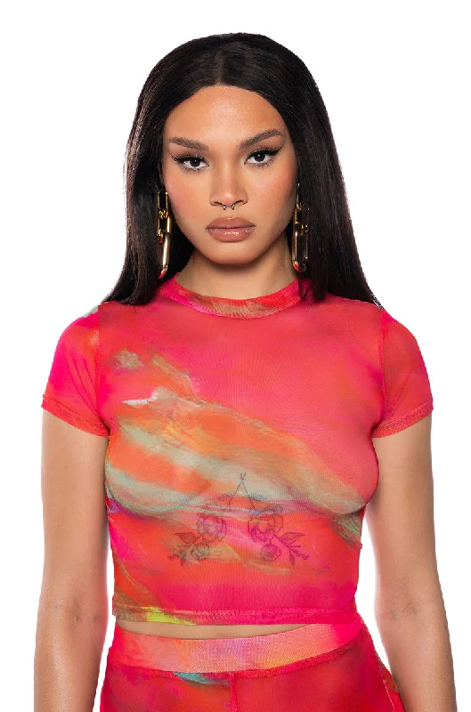 ARI PRINTED MESH TSHIRT