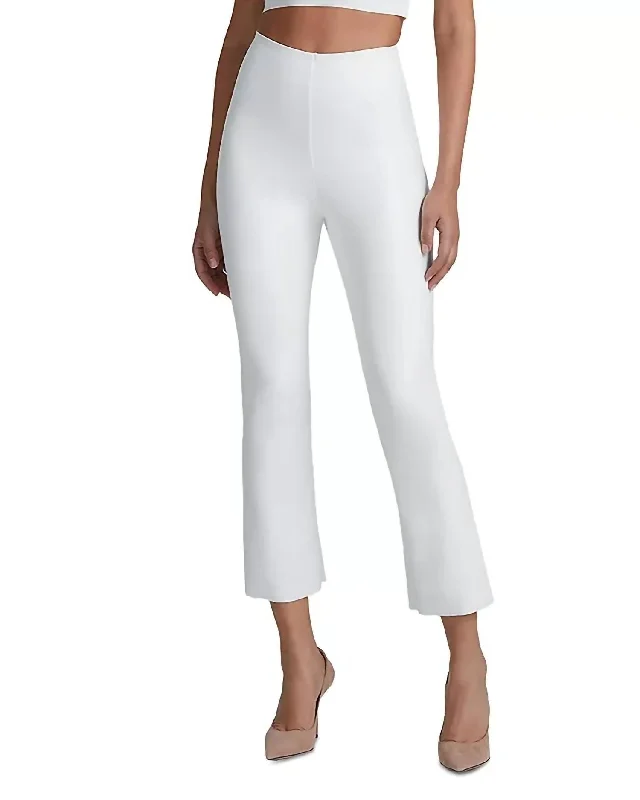 Cropped Flare Pant In White