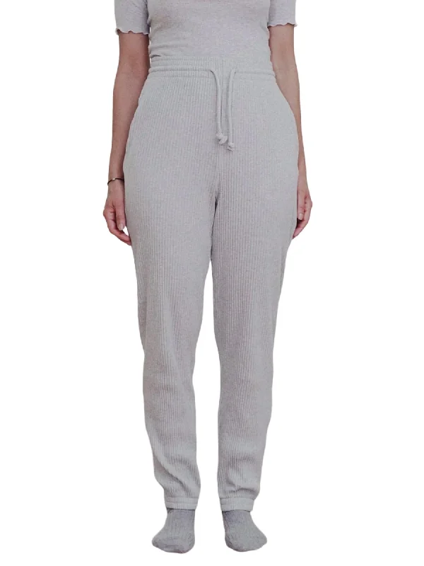 Rib Sweatpant In Grey Melange