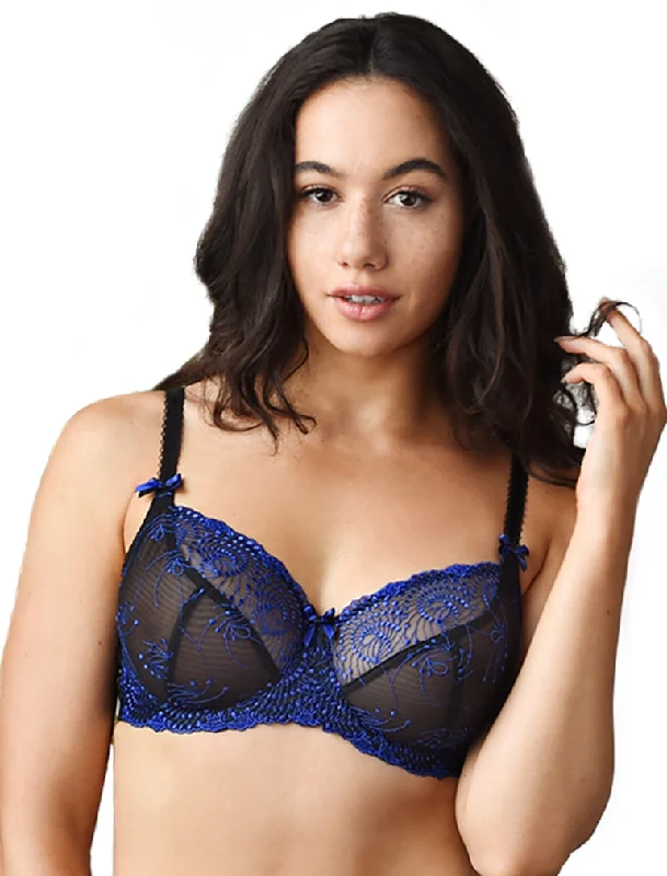 B2271 Nicole See-Thru: BLACK COBALT