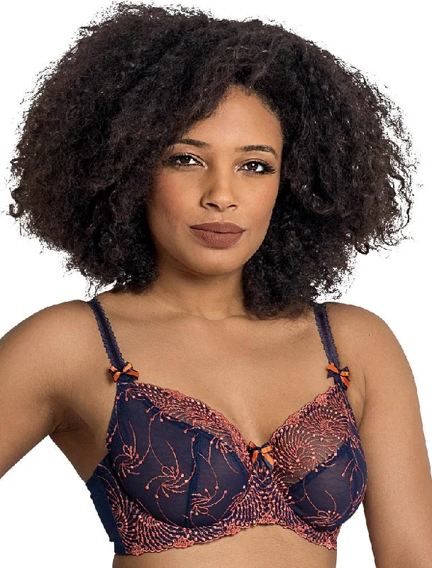 B2271 Nicole See-Thru: NAVY CORAL